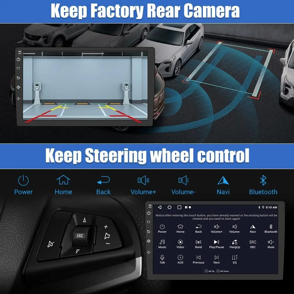 Android 13 Autoradio für Chevy Spark 2013–2015, 9 Zoll Touchscreen mit CarPlay/Android Auto, GPS, WLAN, Bluetooth, FM RDS, AM, DSP