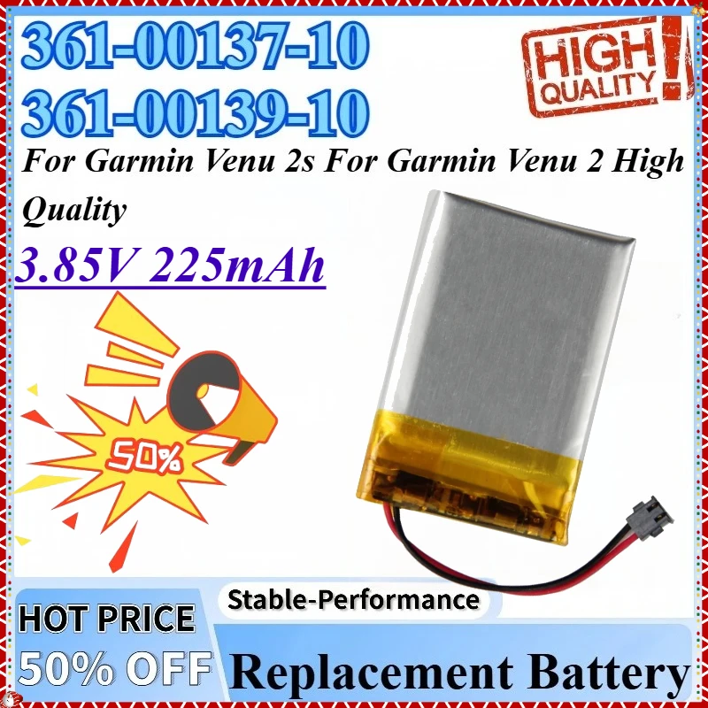 

3.85V 225mAh Replacement Lithium Battery 361-00139-10 361-00137-10 For Garmin Venu 2 High Quality For Garmin Venu 2s