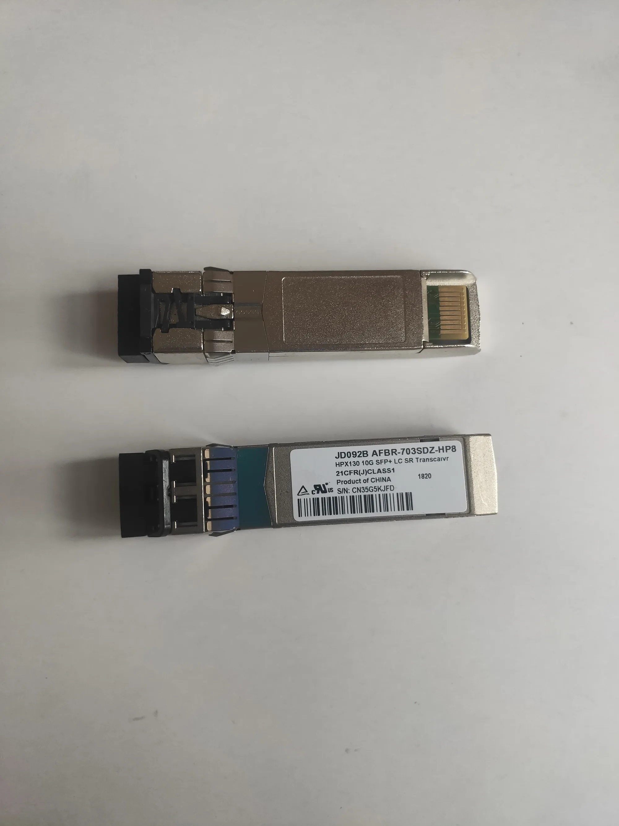 JD092B X130 10G SFP + LC SR 300M transceptor/PLRXPL-SCS43-HP Sfp 850NM SR 10GB fibra óptica módulo