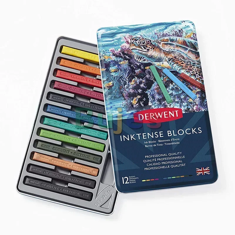 Derwent Inktense Blocks 12 24 36 72 Color Solid Water-soluble Ink Bar Student