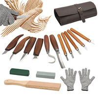 16PCS Wood Carving Kit Hand Carving Tool Set with Whittling Knife Detail Carving Knife Woodworking Art Tools Carving Knives
