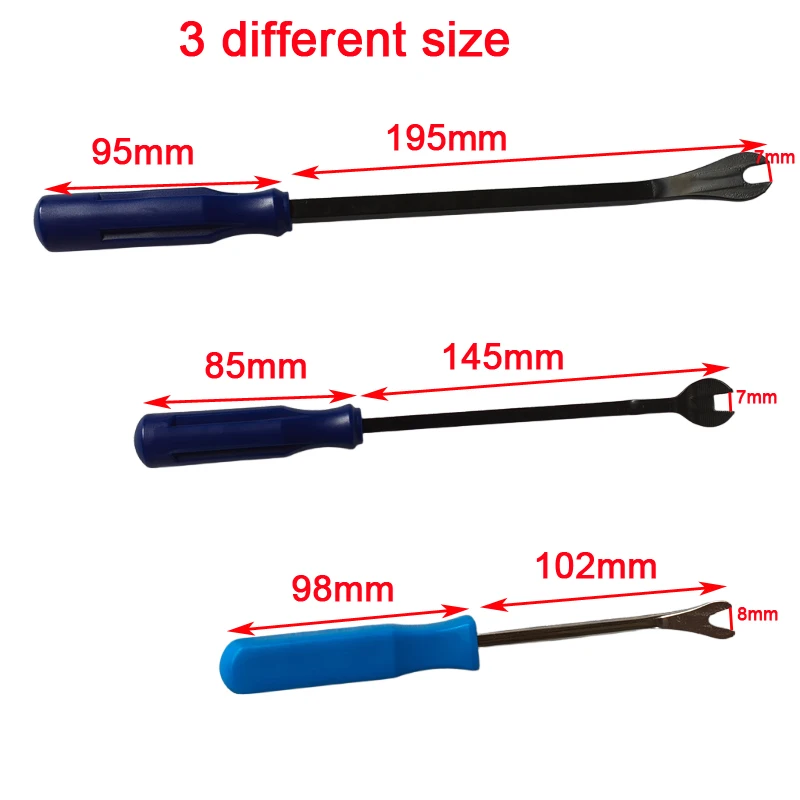 3pcs Auto Fastener Removal Tool Car Door Panel Remover Tool Car Auto Removal Trim Clip Fastener Disassemble Vehicle clips puller view 3