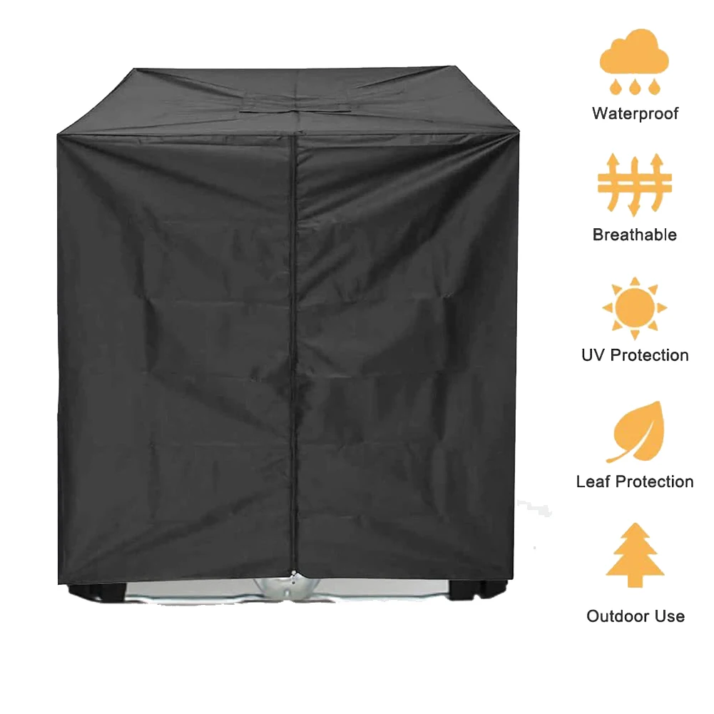 210D Waterproof Dust Cover Rainwater Tank Oxford Cloth UV Protection Cover Garden Water Tank Cover IBC Container Cover