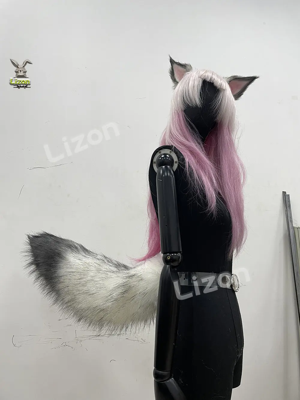 Anime Cosplay wedeln Schwanz Ohren Fuchs Schwänze Wolf Ohren Schwänze Hutao Copslay Schwänze bewegen Tier pelzigen Schwanz