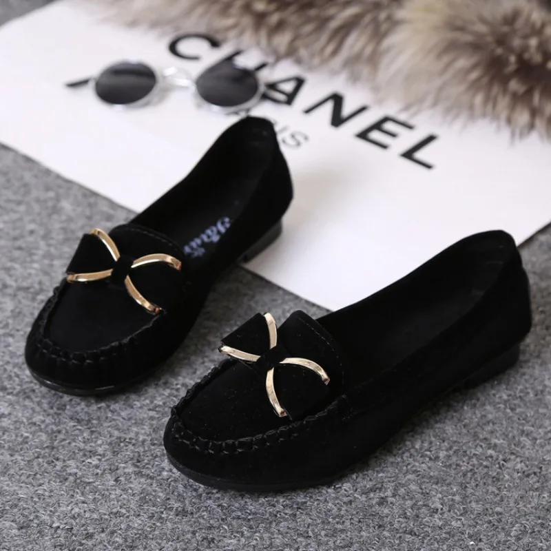 2022 Fashion Casual Lofers Women\'s Flat Shoes Ladies Elegant Butterfly-Knot Comfortable Shoes Women Soft Classic Office Shoes