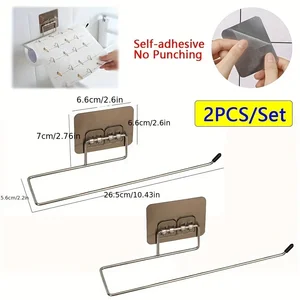 Kumaş için paslanmaz çelik tuvalet kağıdı tutucu dağıtıcı, deliksiz, mutfak, 2 adet 8 en çok satılan, kağıt yapımı paslanmaz çelik banyo-no. 5