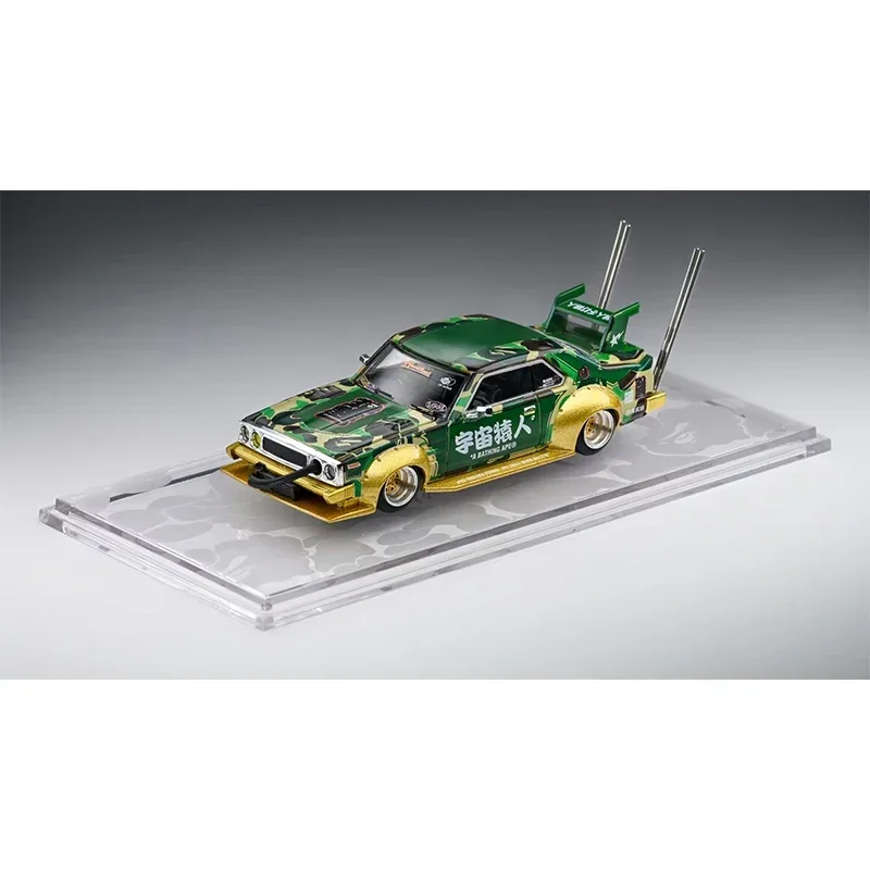 POP RACE 1:64 SKYLINE C210 KAIDO RACER 30TH Anniversary Diecast Diorama Car Model Collection Miniature Carros Toys