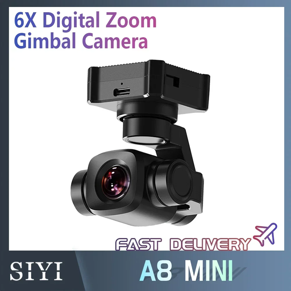 

SIYI A8 Mini 4K 8MP Ultra HD 6X цифровой зум, карданный подвес камеры с 1/1.7 "сенсор 95g, легкий, специальное использование для изображений