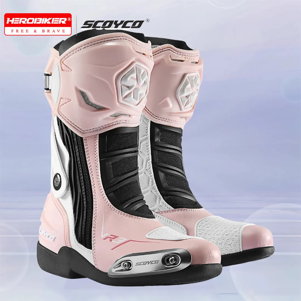 

Водонепроницаемые мотоциклетные ботинки, женские прочные противоскользящие профессиональные мотоциклетные защитные ботинки, ветрозащитные ботинки для мотокросса