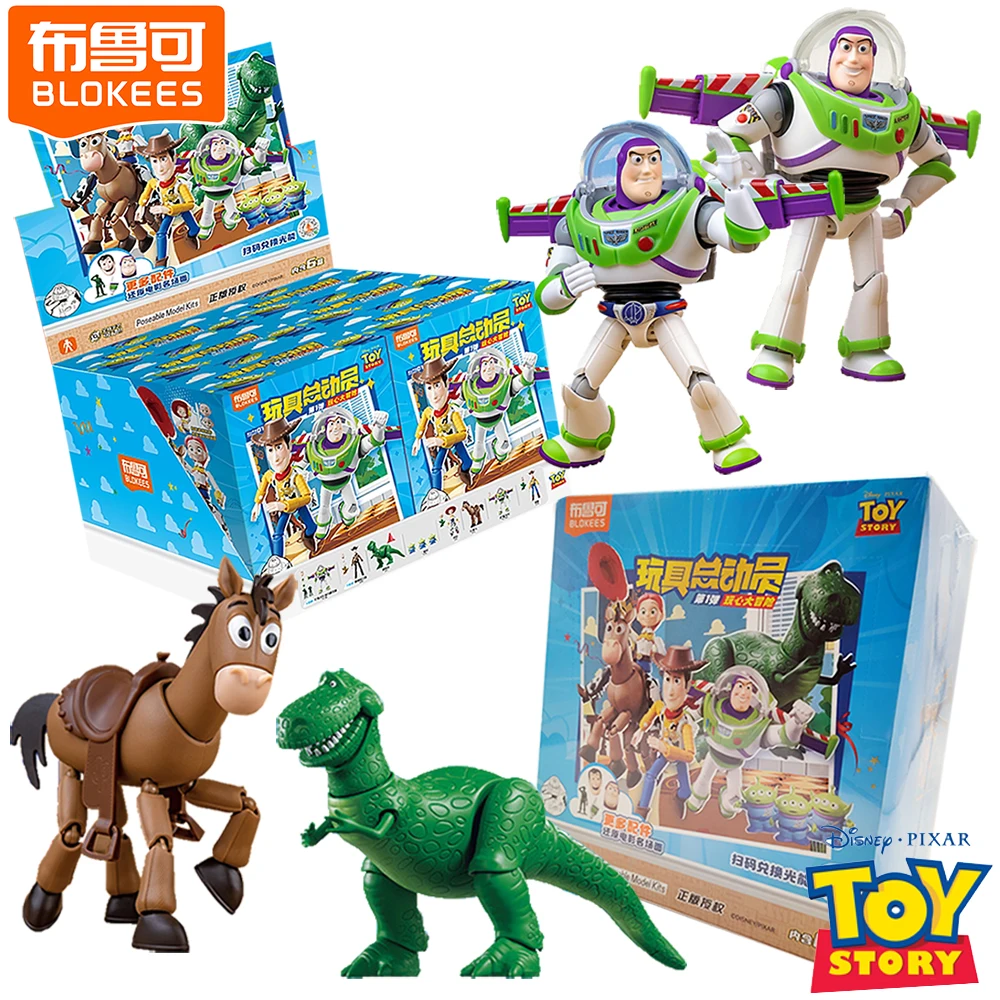 

New Official Blokees Genuine Toy Story Disney Pixer Collection Blind Box Comedy Animated Movie Woody Buzz Lightyear Rare Model