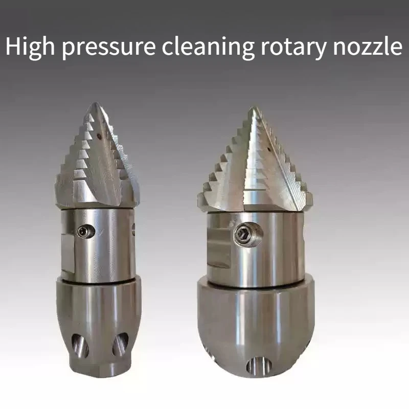 

Stainless steel high-pressure rotating cleaning nozzle - Clearing sewage pipes and removing sludge and grease