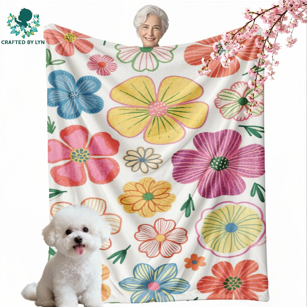 

Flannel | Flowers,Animal,Constellation| Room Decor Blanket, Camping Stuff,Festive Gift Selectio | Soft and delicate | Keep warm