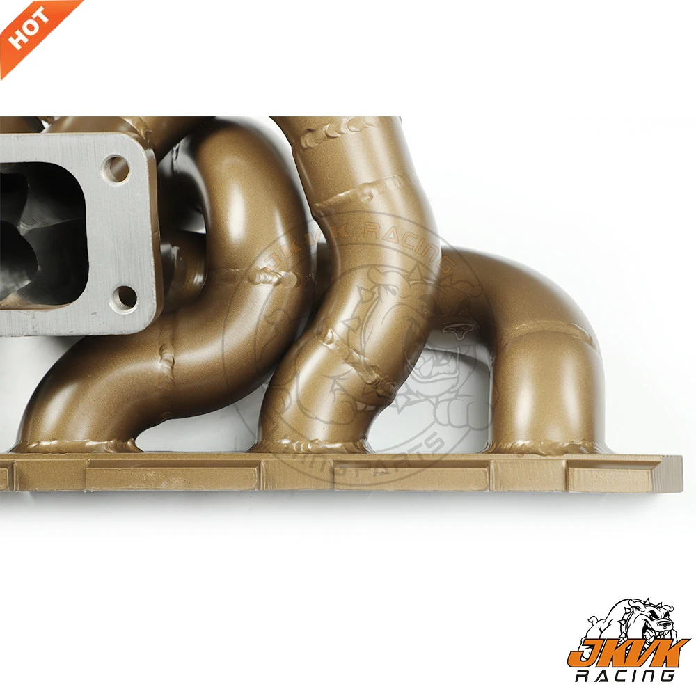 JKVK RACING Ceramic Coating 42mm OD 3mm Thick SS304 G olf5 EA888 EA113 2.0T T3 Exhaust Turbo Manifold For A3 S3 A5 Q5 A6 TT TTS