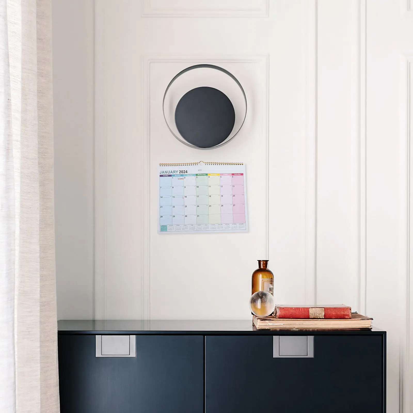 

Large Monthly Wall Calendar 2024 Spiral Bound Space Saving Hanging Calendar for Office Home Family Planning Schedule Tracking