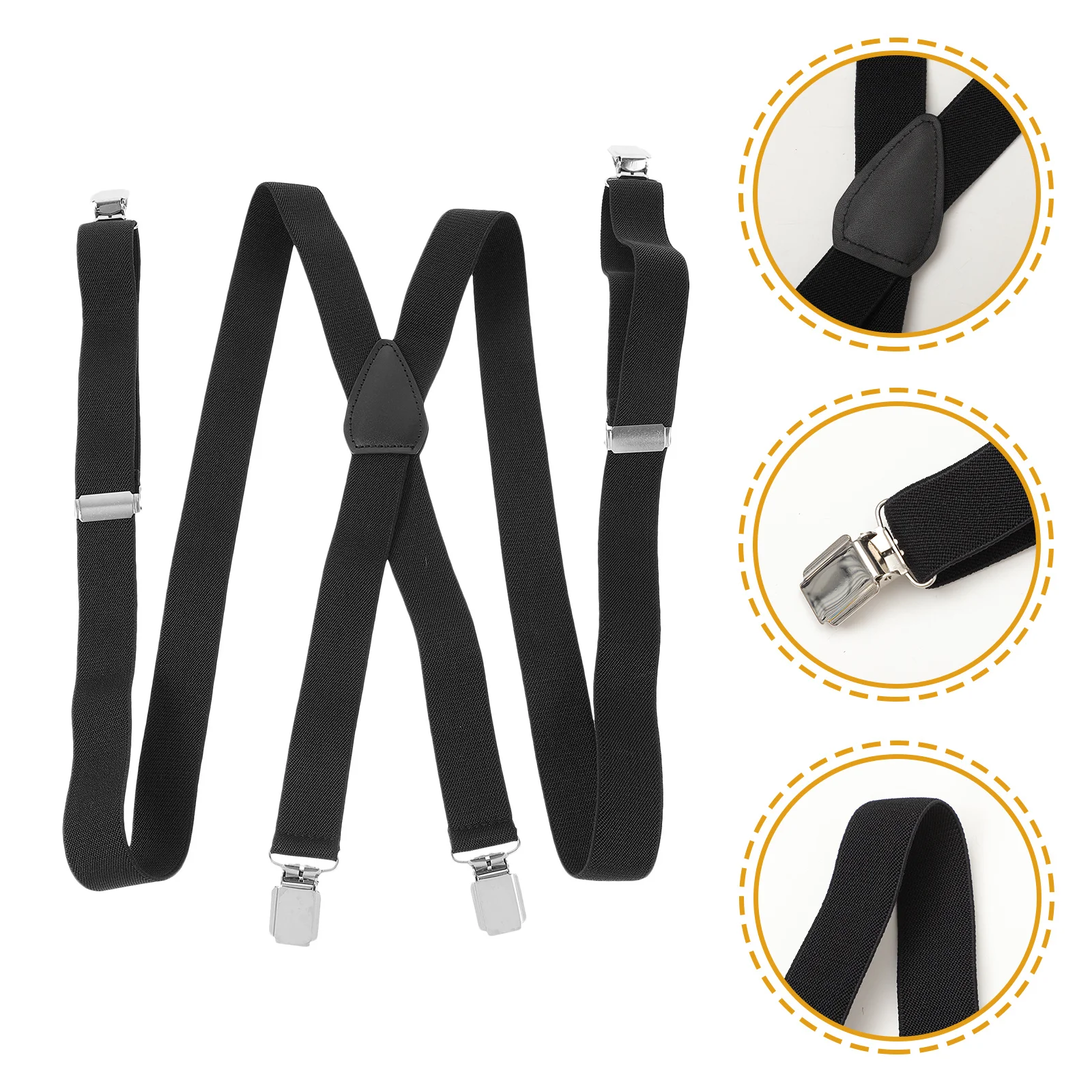 الحمالات المرنة للرجال والنساء X-Back قابل للتعديل 4 خطافات السراويل الحمالات مقاومة للاهتراء الملابس والاكسسوارات #4