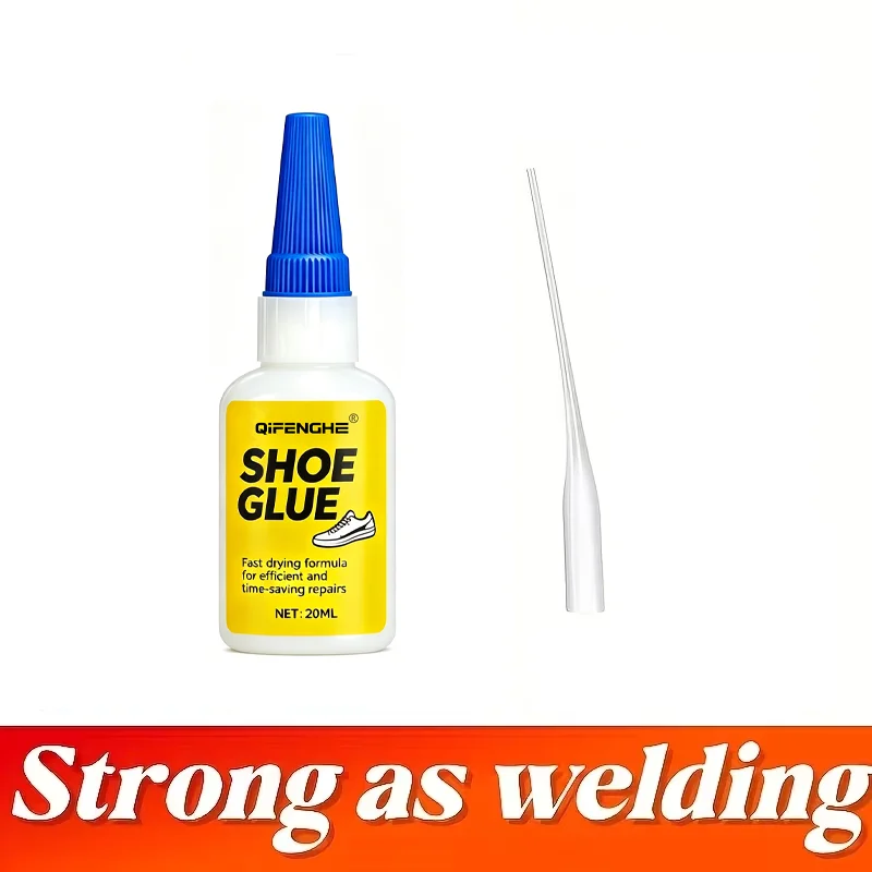Shoe Glue Instant Strong Adhesive, Waterproof Fast-Drying Sole Repair Glue for Sneakers, Boots, Rubber & Leather Footwear Fix