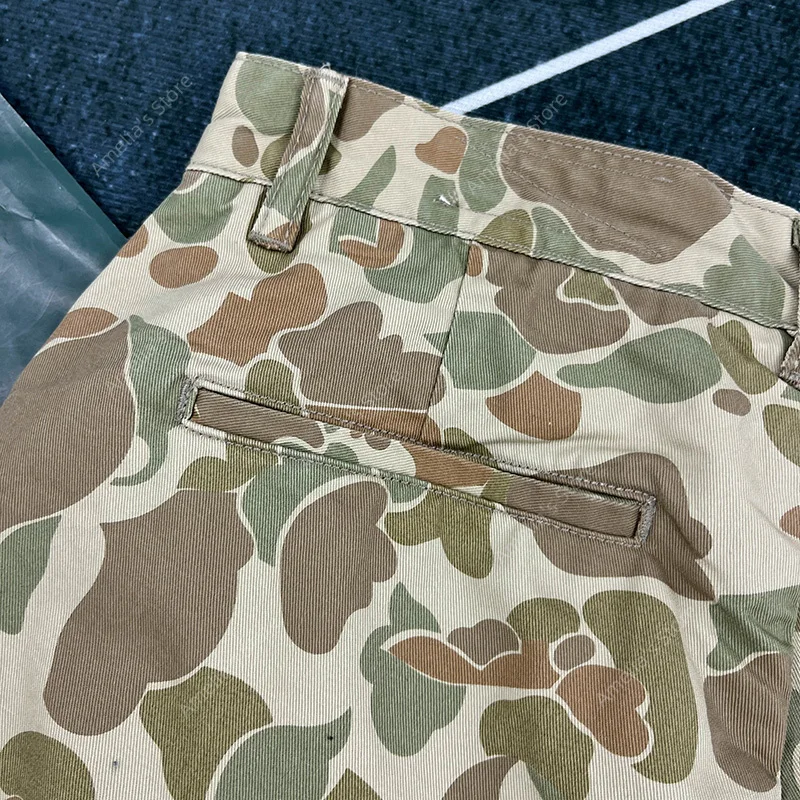 Men's Casual Duck Hunter Camo Shorts Vintage Frog Skin Camouflage Cargo Shorts Military Style Summer Short Pants