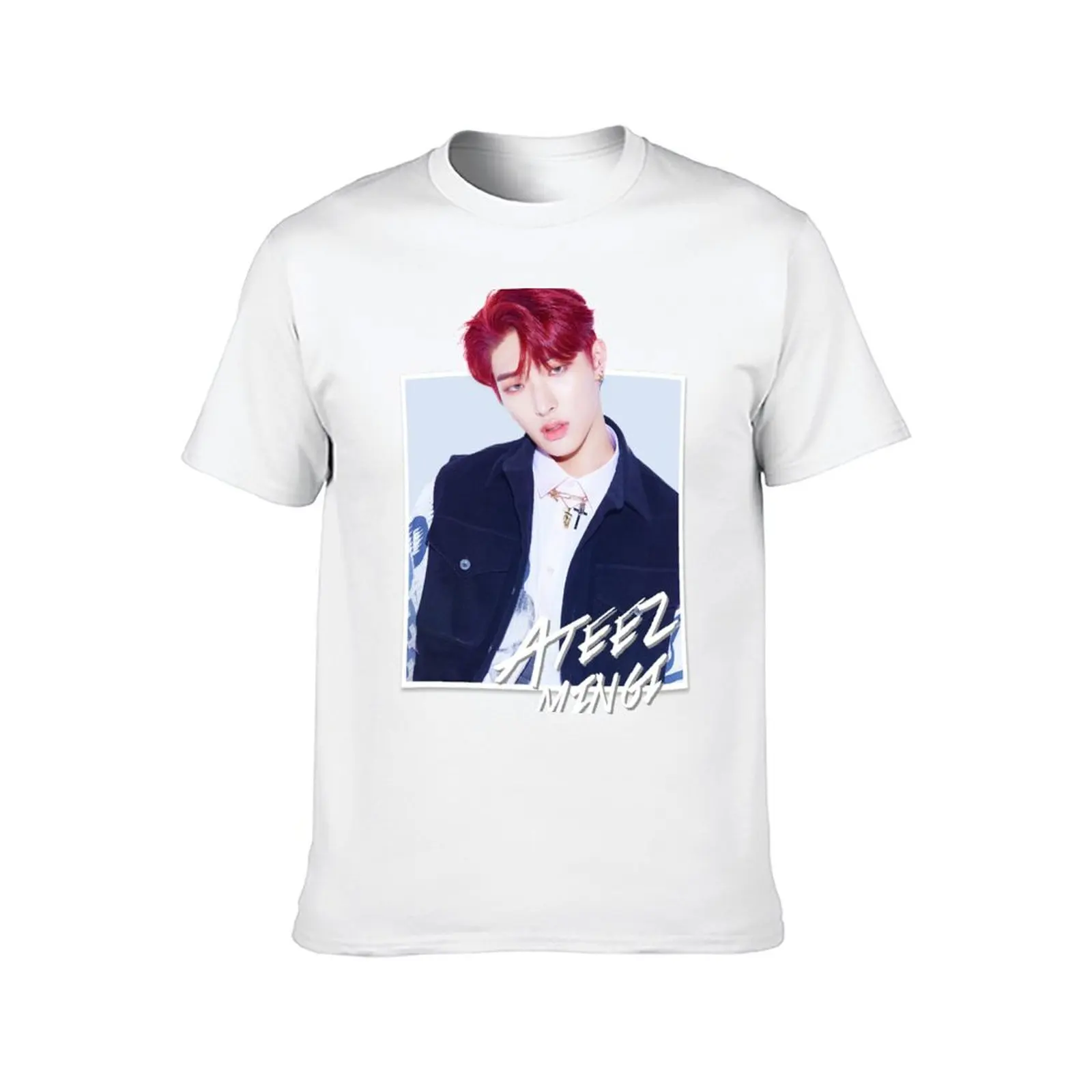 Ateez - Mingi تي شيرت تي شيرت مطبوع حسب الطلب تي شيرت للرجال جرافيك مضحك تي شيرت #2