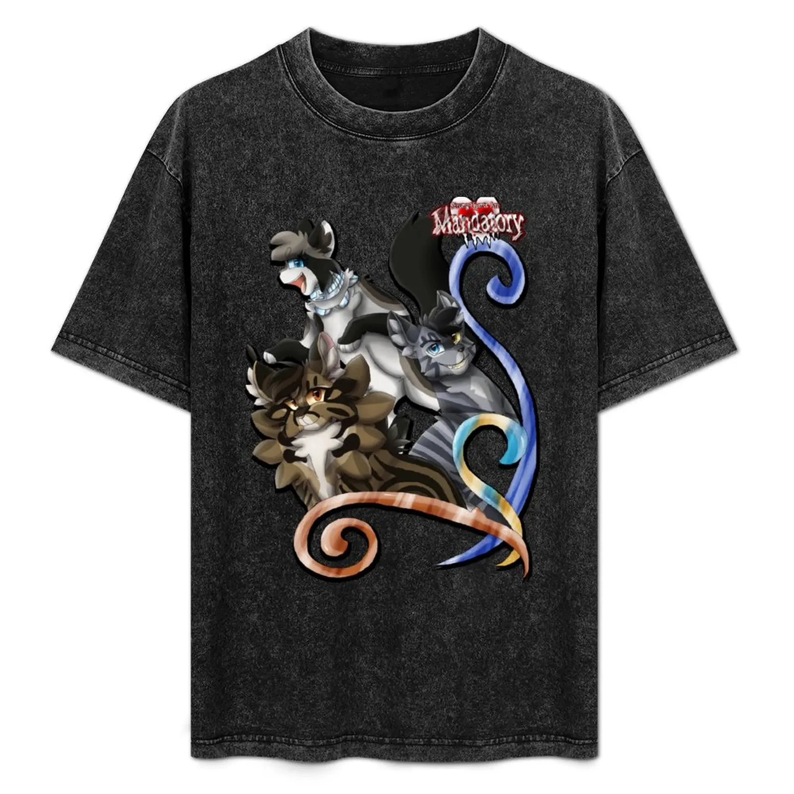 

Mandatory Tendrils T-Shirt Basic Plain Short Sleeve Crew Neck Tee