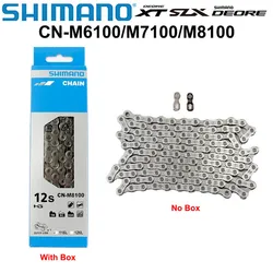 SHIMANO DEORE CN M6100 XT M8100 SLX M7100 DEORE M6100 catena 12s MTB catena per bicicletta 116L 124L 126L 118/126 collegamento con collegamento rapido