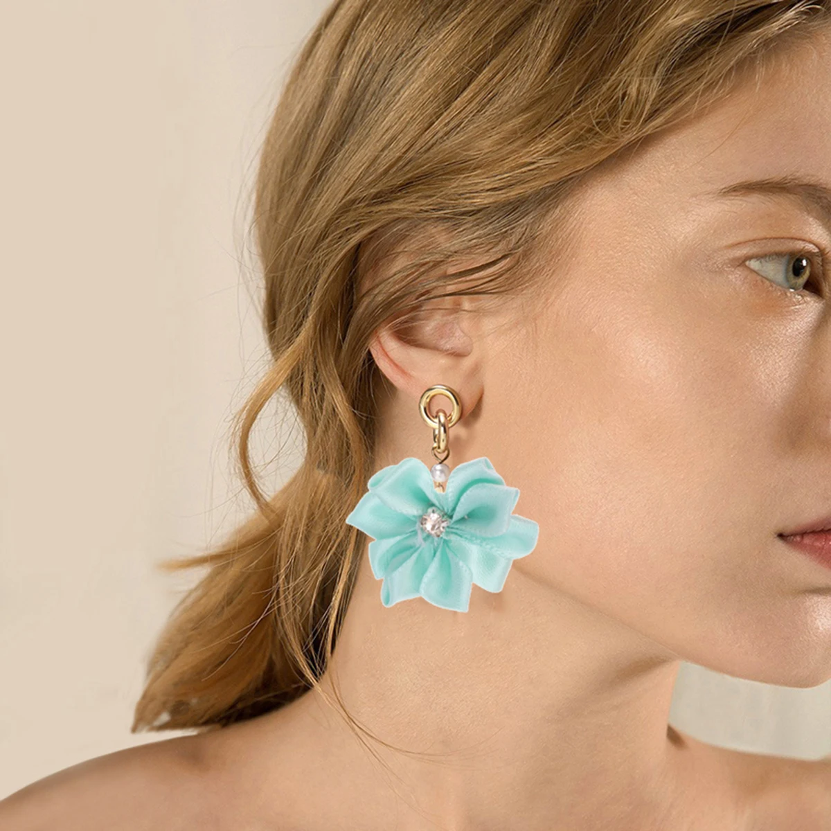 

40Pcs Baby Headwear Flower Headbands 3cm Diamond Decor Soft Comfortable Floral Headband for Girls DIY Gift Baby Headwear