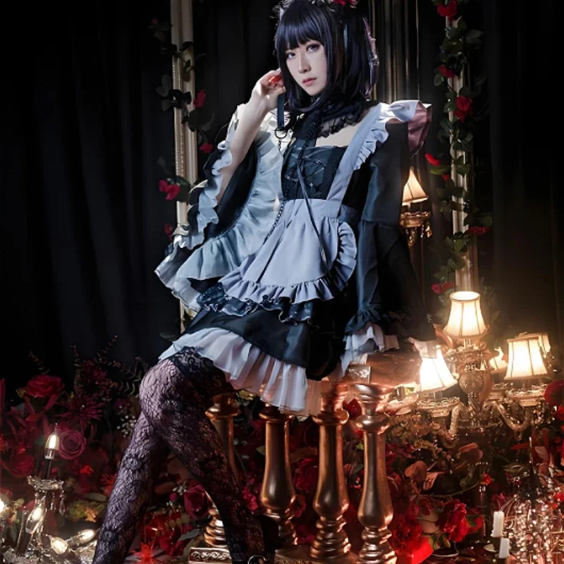 Anime My Dress Up Darling Marin Kitagawa Costume Full Set Cosplay Prop Accessories Maid Uniform Outfits Women Dress Party Lolita