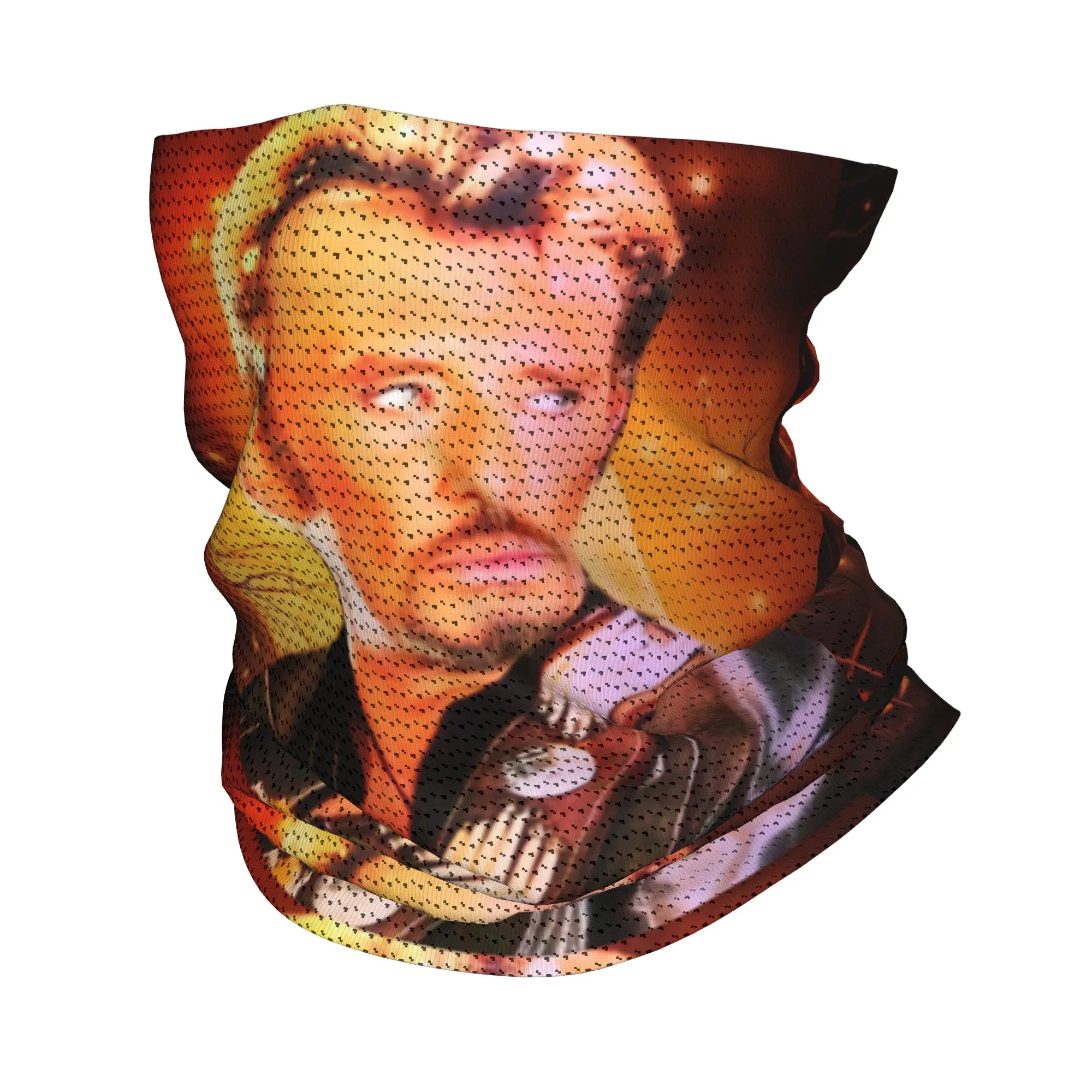 

Custom Rock Johnny Hallyday Winter Headband Neck Warmer Hiking Camping Tube Scarf Rock French Singer Face Bandana Gaiter