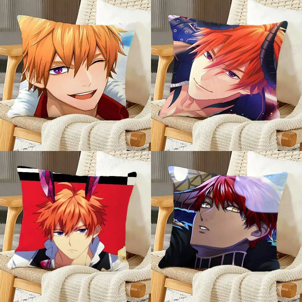 

O-Obey Me Anime B-Beelzebub Cartoon Printing Pillowcase Customized Pillow Cover for Sofa Home Decor