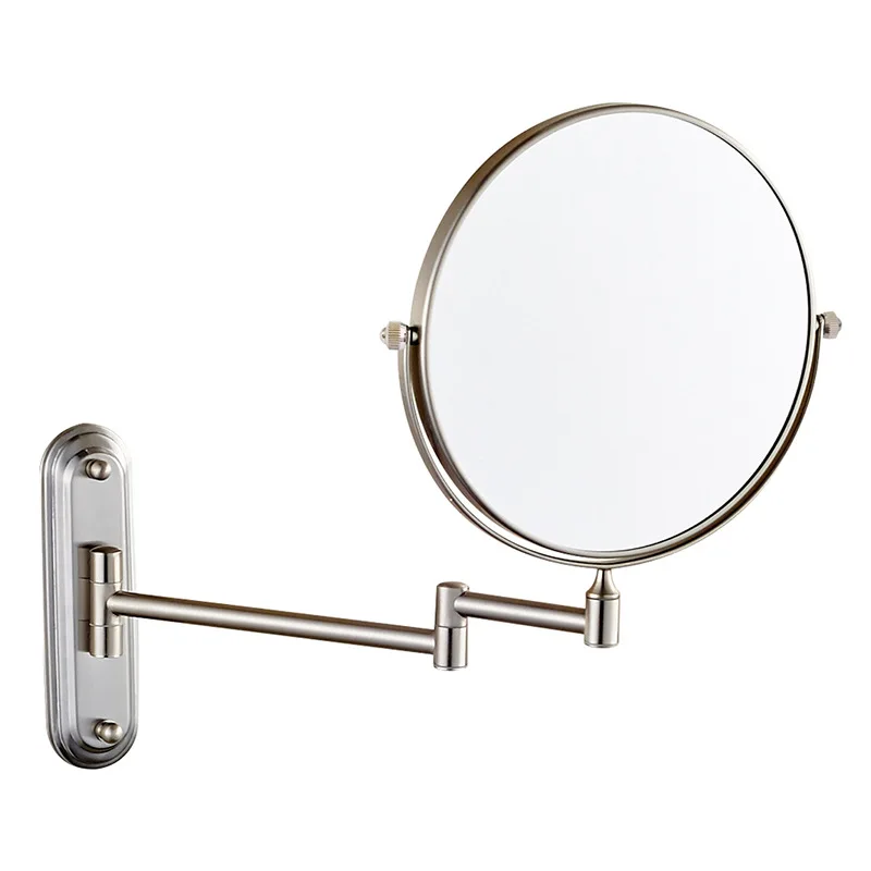 3x Magnification Vanity Mirror Beauty Wall Hanging Metal Round 6/8 Inch Double-sided Folding Bathroom Accessories Decor