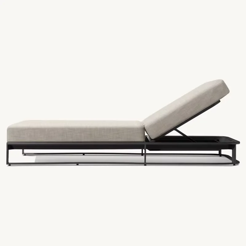 Factory Direct Outdoor Aluminum Sun Lounger Comfortable Beach Furniture Sofa Bed for Sunlight Relaxation