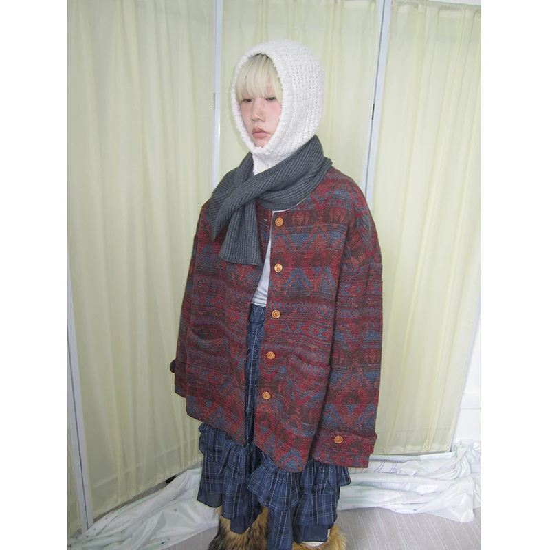 

Новая осенняя свободная универсальная женская куртка-жакет в корейском стиле с цветочной вышивкой, этническим ретро-дизайном, утепленная, с круглым вырезом