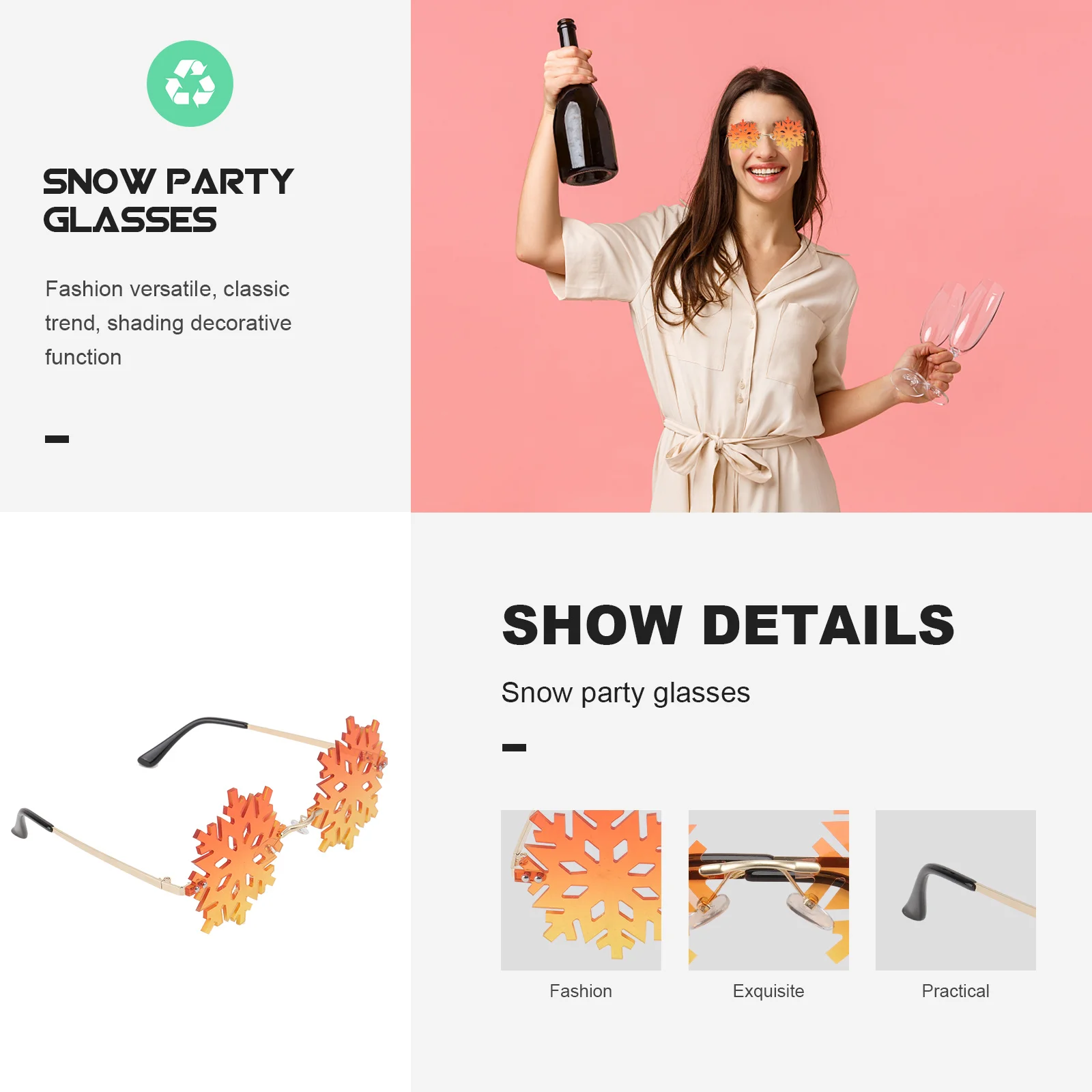 

1Pcs Fashionable Sun Glasses for Men Women Funny Eyeglasses Party Performance Prop Bright Colored Shades Decorative Glasses