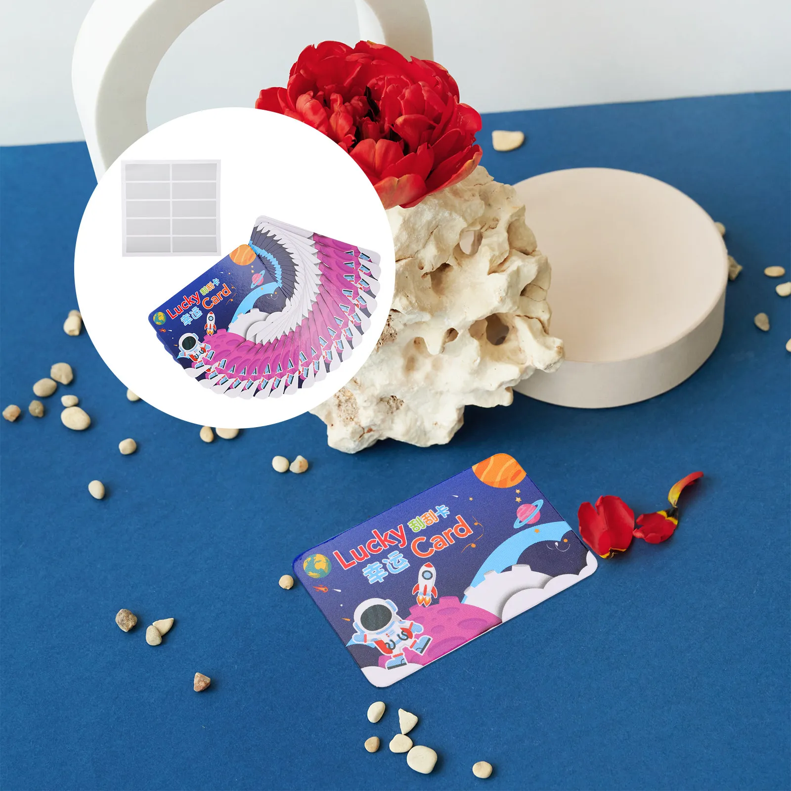 

100Pcs Scratch Off Cards Cartoon Prize Cards for Kids Festival Wish Creative Classroom Reward Craft Activity Scratch-Off Card