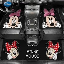 Dywaniki samochodowe Disney Mickey i Minnie Cartoon Wire Ring Uniwersalne, odporne na zabrudzenia, wodoodporne, antypoślizgowe dywaniki samochodowe dla dziewczynek