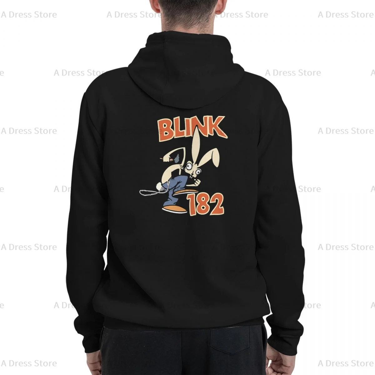 Blink 182 One More Time Polyester Two sided Hot stamping printing Men's Sweater,Unisex Vintage Pullover Hooded