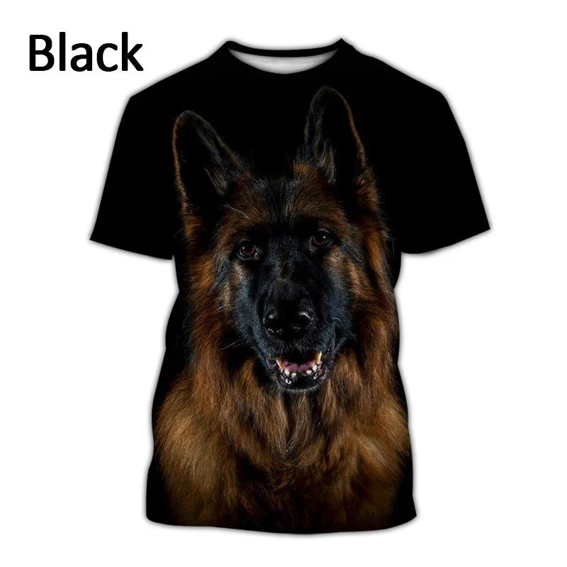 New Fashion Pet Dog 3D Printing T-Shirt German Shepherd Animal Printing T-Shirt Men Women Casual Short Sleeve Shirt Tops