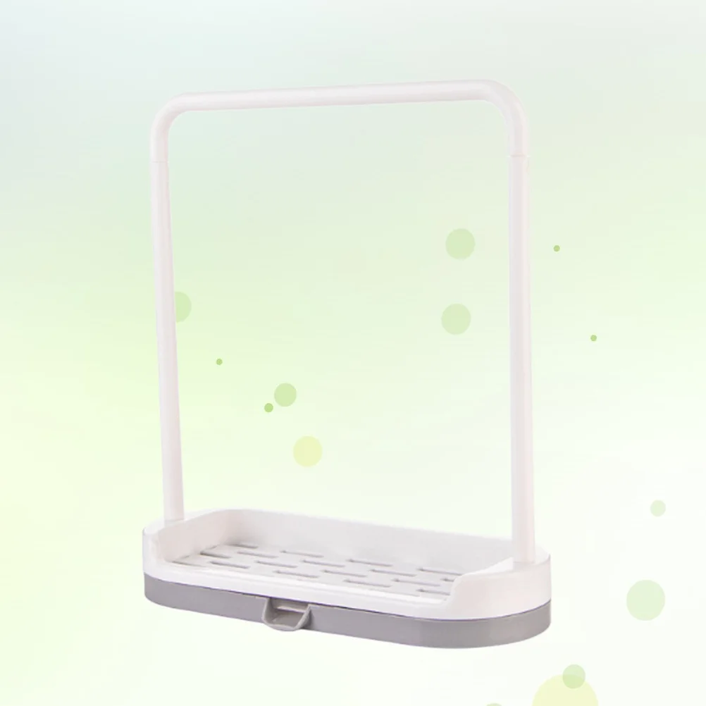 

Kitchen Organizer Sink Sponge Holder With Drain Rack For Scrubbers Steel Wire Brush Soap Towel Pp Storage Stand Countertop