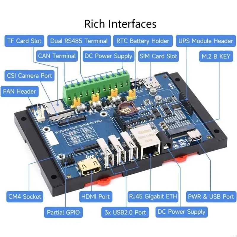20CB для RPI Compute Module 4 RS485 CAN IOT Беспроводной базы B BASE B