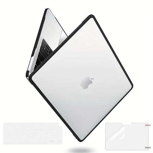 2025 nueva funda para MacBook Pro de 14 pulgadas M5 Air 13 M4, funda para portátil de TPU de borde suave, funda para teclado y Protector de pantalla para Air 15''