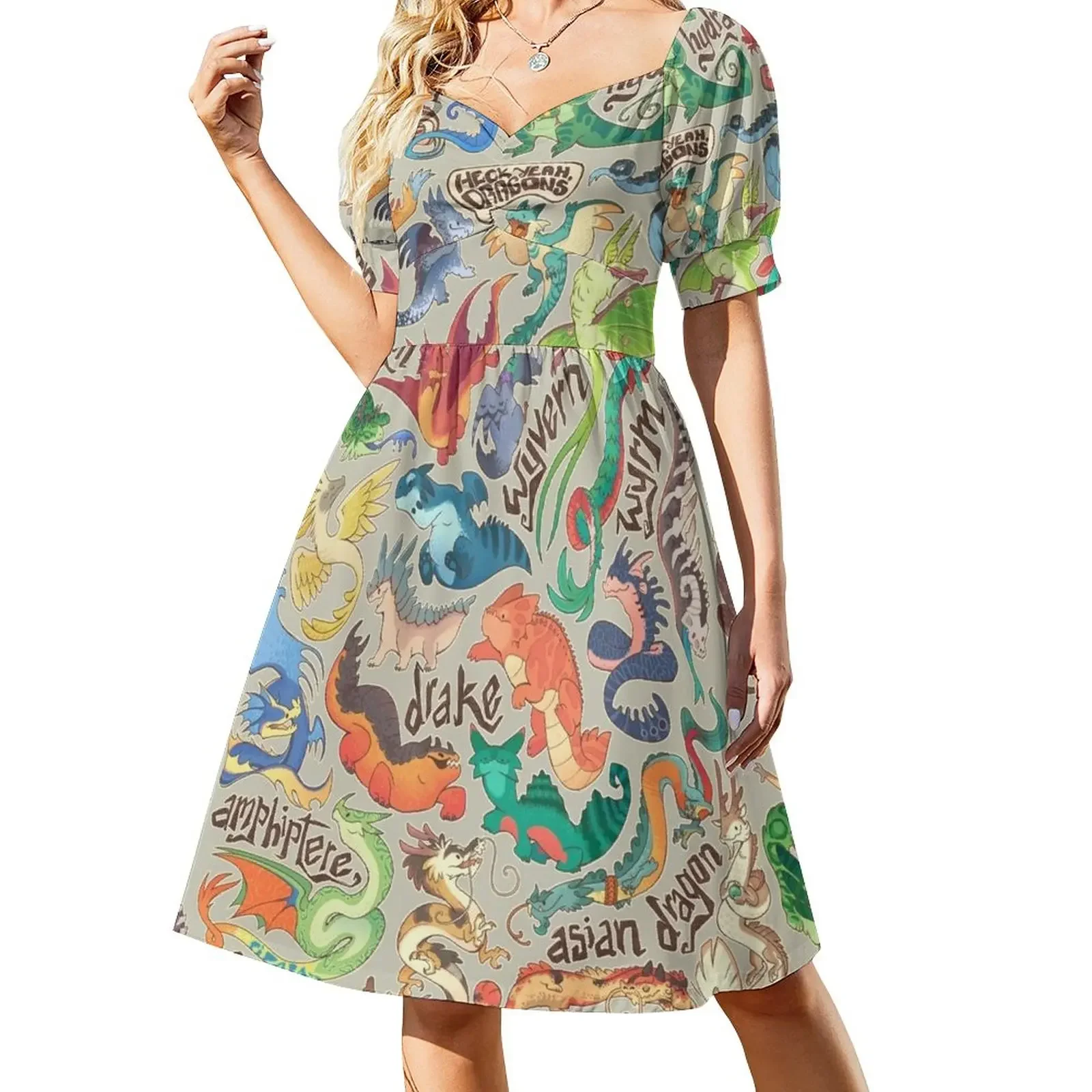 

Mini dragon compendium Short-Sleeved Dress prom dress sexy dress dresses women summer 2025 women evening