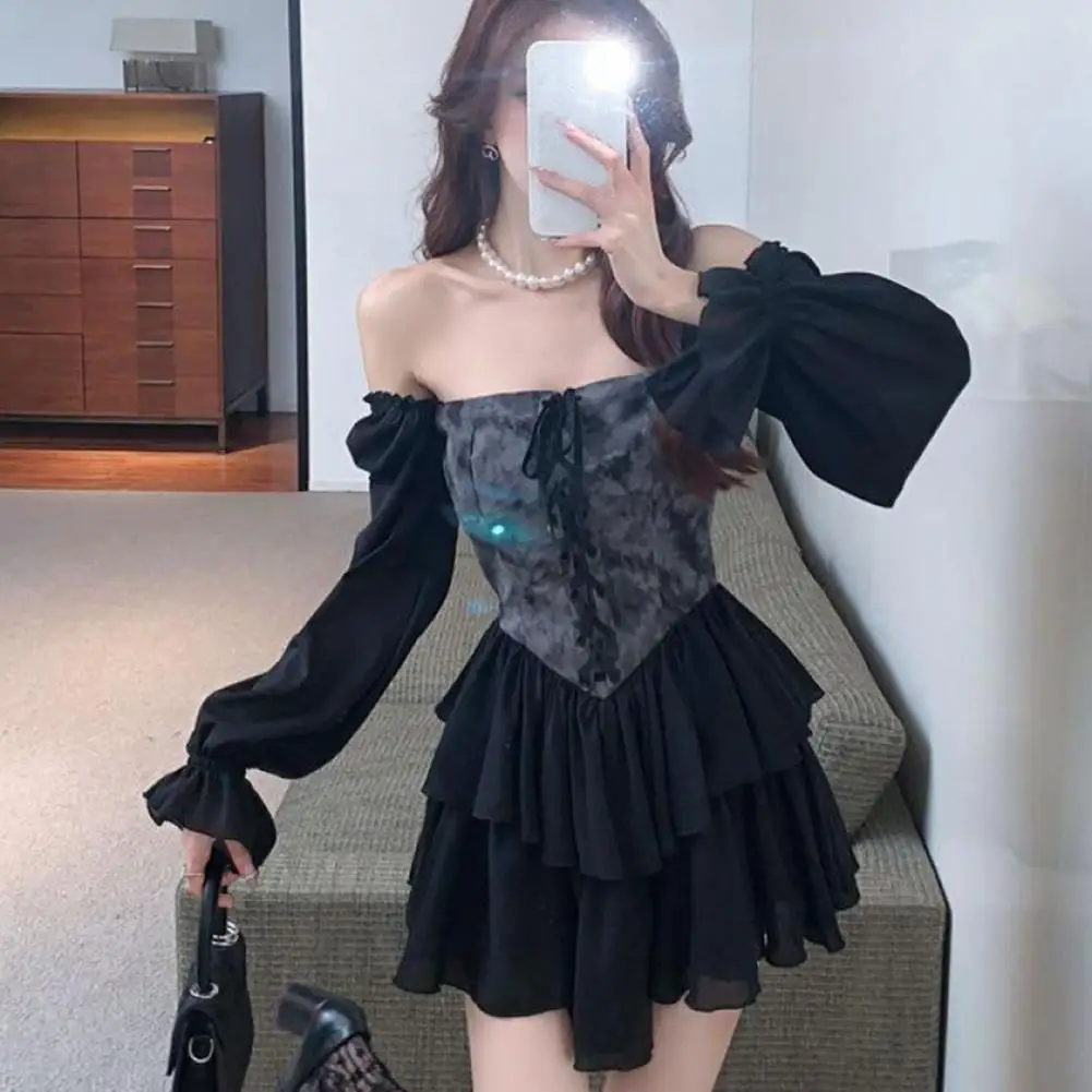 Trendy Summer Dress  Off Shoulder Breathable Party Dress  Spring Autumn Mini Dress