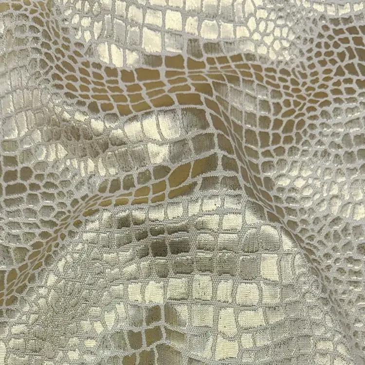 Light Gold Embossed Jacquard Fabric Design Sewing Material Wedding Dress Garment Fabric Wide 145cm Sold By The Meter