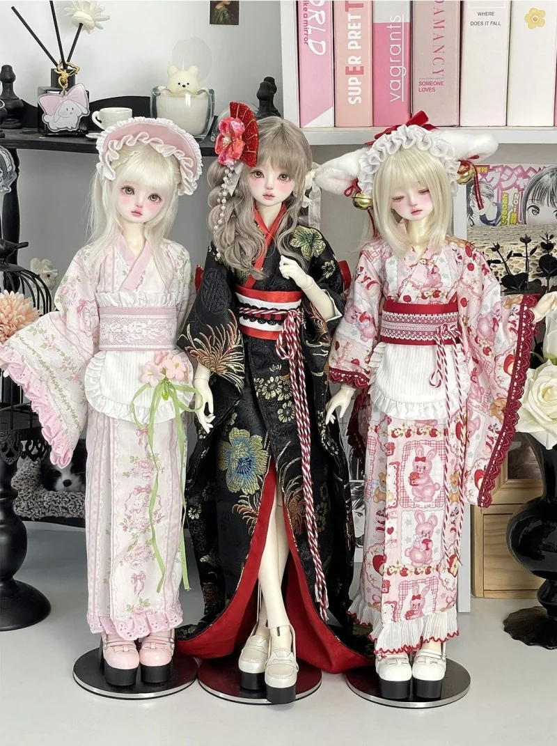 

Одежда для кукол bjd подходит для размера 1/4, кимоно в японском стиле, комплект одежды для кукол, аксессуары для кукол