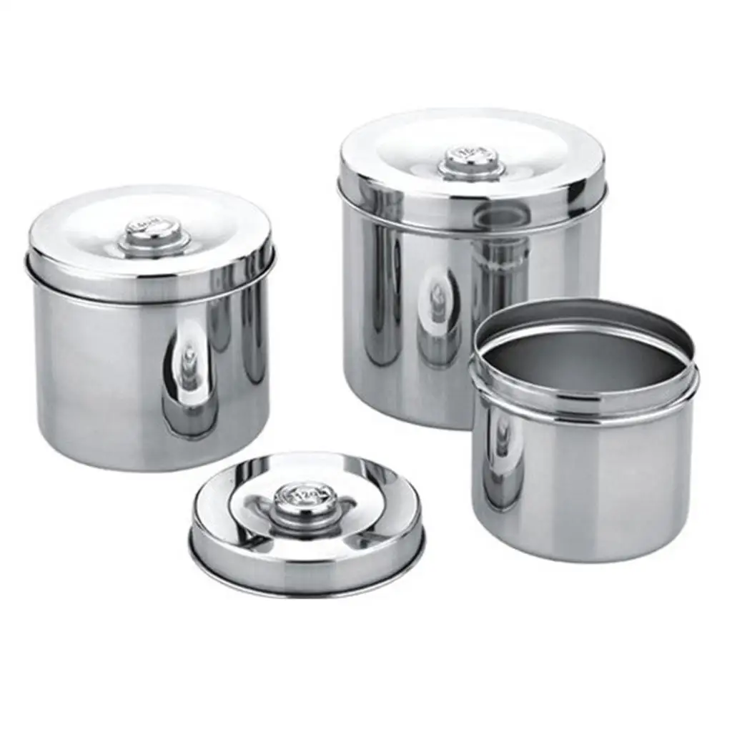 Portable Stainless Steel Disinfection Box with Smooth Edge for Gauze and Cotton Swab Storage in Clinics
