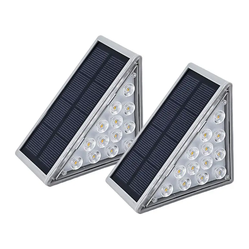 

Solar Outdoor Step Lights 2Pcs Waterproof Path Lights Solar Outdoor Lights Stair Light For Yard Patio Sidewalk Steps Deck