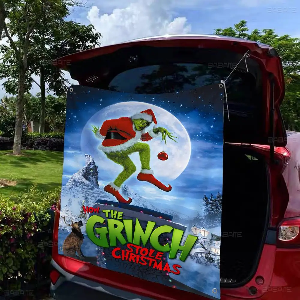 How The G-Grinch S-Stole Christmas Large Size Shop Art Promotion Advertising Booth Flag Hanging Banners