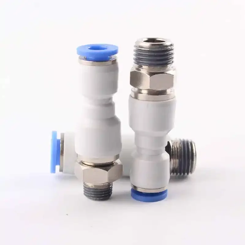 

360 Degree High Speed Rotation 4~12mm Pneumatic Tube Connectors Straight In Quick Fittings Air fitting 1/8"~1/2" male thread