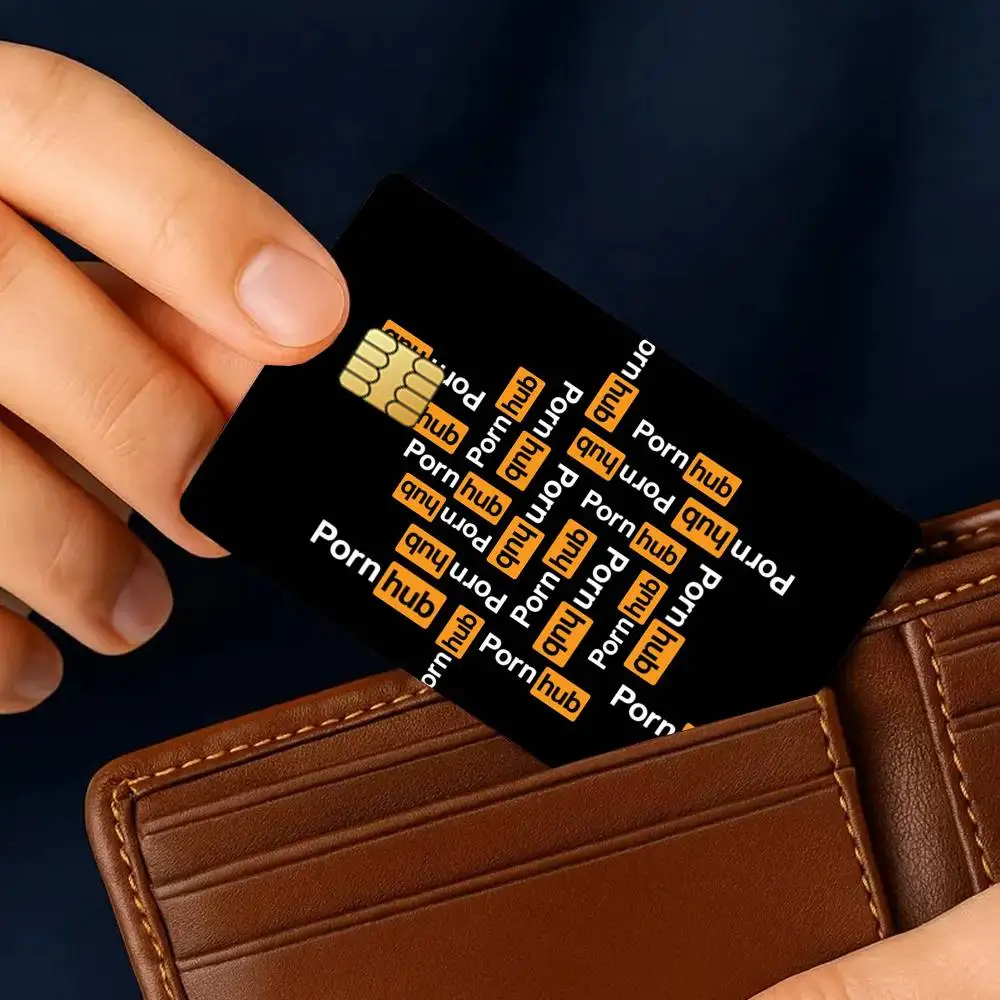 Art Logo P-Pornhub-S Credit Card Stickers Skin for Bank Debit Decorative Protection 4PCS Anti-scratch Waterproof