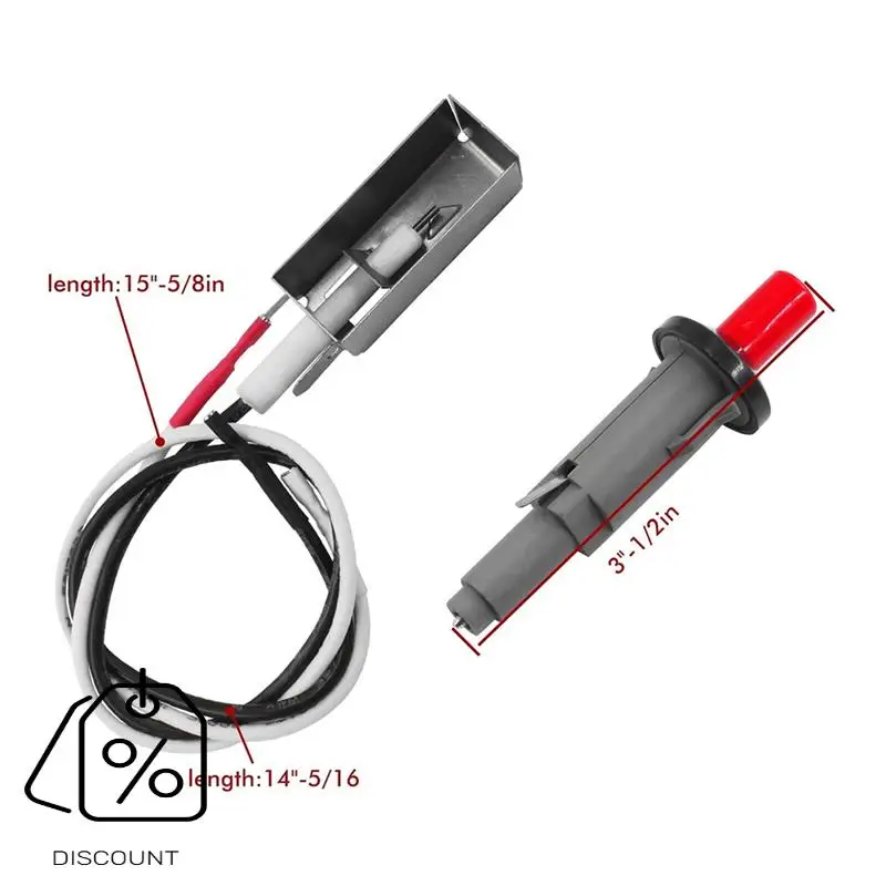 ABJO-parrillas conjunto de encendedor piezoeléctrico encendido de encendedor de chispa piezoeléctrica para Weber 7510 Spirit E-210 encendido de pulso piezoeléctrico