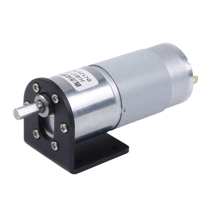 JGB37-555 Motor de engranaje eléctrico de CC de alto par y baja velocidad de 12V Micro 24V 555 CC Motor de reducción de caja de cambios Motorreductor para brazo de Robot